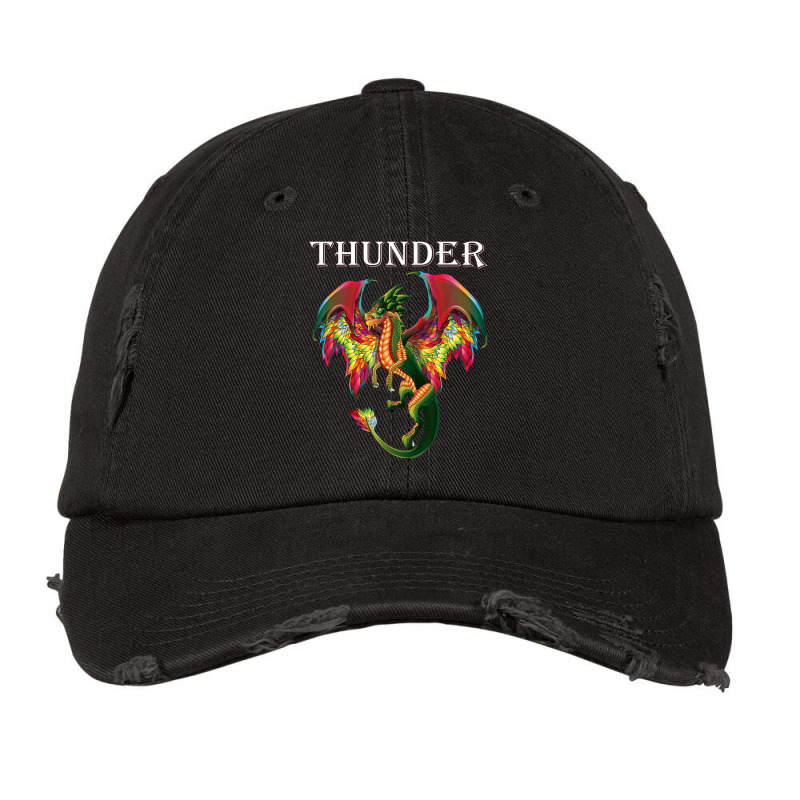 Imagine You Are A Thunder Dragon Breathing Fire With Wings Retro Vinta Vintage Cap by HailieDesign | Artistshot