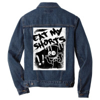 The Simpsons Bart Simpson Eat My Shorts Spray Paint Graffiti T Shirt Men Denim Jacket | Artistshot