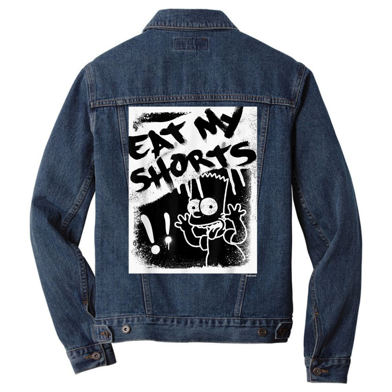 The Simpsons Bart Simpson Eat My Shorts Spray Paint Graffiti T Shirt Men Denim Jacket by evansjalayia | Artistshot