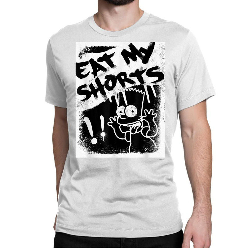 The Simpsons Bart Simpson Eat My Shorts Spray Paint Graffiti T Shirt Classic T-shirt by evansjalayia | Artistshot