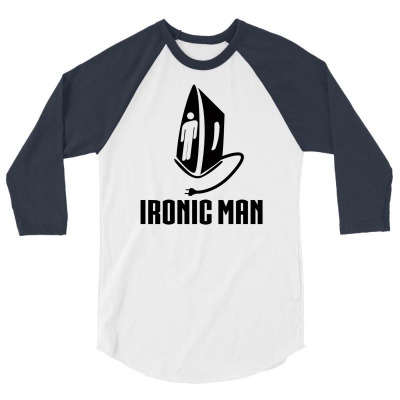Ironic Man 3/4 Sleeve Shirt Designed By Chilistore