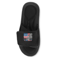 God Family Guns & Freedom Pro Trump 2024 Maga American Flag T Shirt Slide Sandal | Artistshot