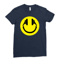 Smiley Headphones Ladies Fitted T-shirt | Artistshot