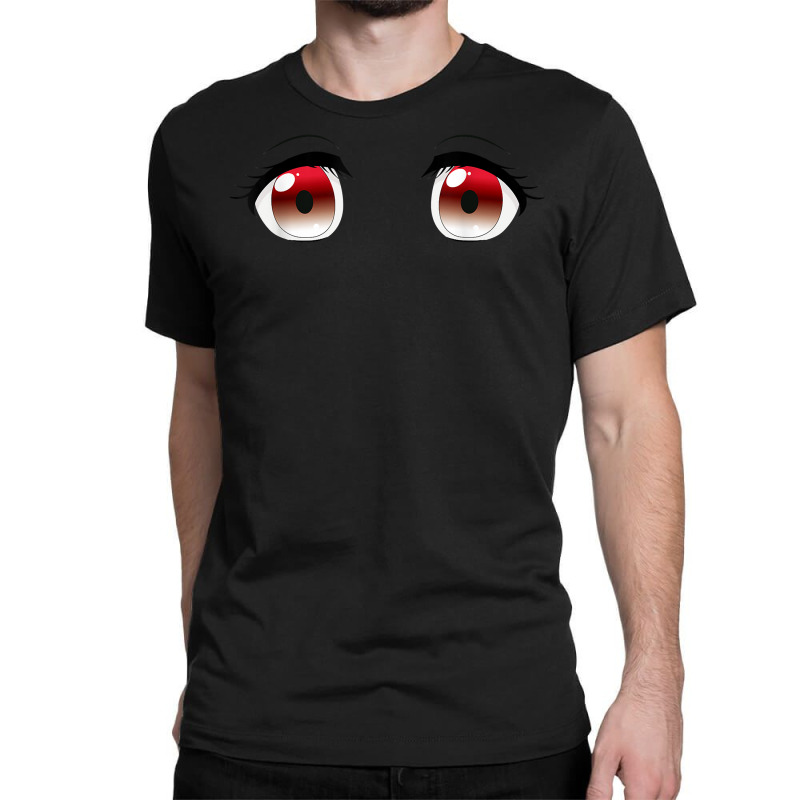 Custom Kawaii Anime Eyes Boob T Shirt Classic T-shirt By