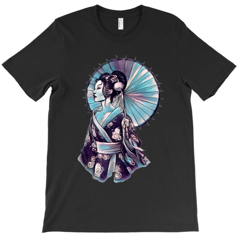 Japanese Geisha Parasol Pretty Tattoo Art Samurai Women Men T-Shirt by HailieDesign | Artistshot