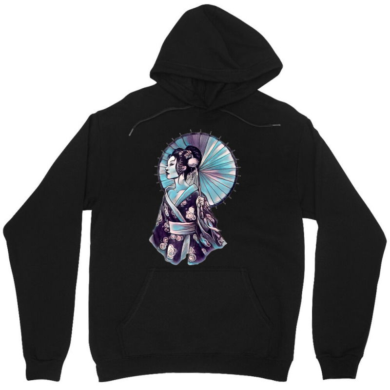 Japanese Geisha Parasol Pretty Tattoo Art Samurai Women Men Unisex Hoodie by HailieDesign | Artistshot