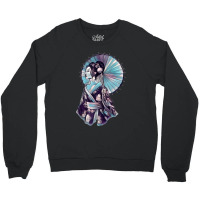 Japanese Geisha Parasol Pretty Tattoo Art Samurai Women Men Crewneck Sweatshirt | Artistshot