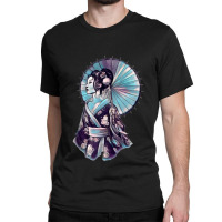 Japanese Geisha Parasol Pretty Tattoo Art Samurai Women Men Classic T-shirt | Artistshot