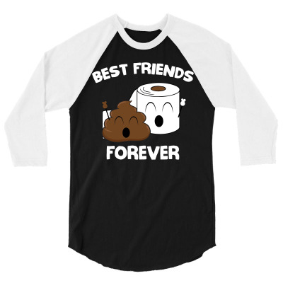 Best Friends Forever Poop Emoji T Shirt Cool Emoticon Tshirt 3/4 Sleeve Shirt Designed By Hung