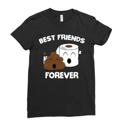 Best Friends Forever Poop Emoji T Shirt Cool Emoticon Tshirt Ladies Fitted T-shirt Designed By Hung