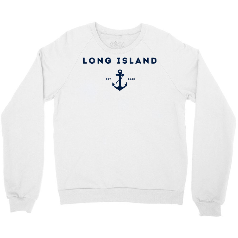 Womens Long Island New York Est 1640 V Neck T Shirt Crewneck Sweatshirt by FavorRoh | Artistshot