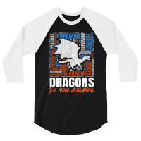 Joyable Dopamine Of Dragons Saying Character Animae 3/4 Sleeve Shirt | Artistshot