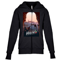 Venice Poster Youth Zipper Hoodie | Artistshot