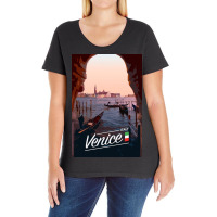 Venice Poster Ladies Curvy T-shirt | Artistshot