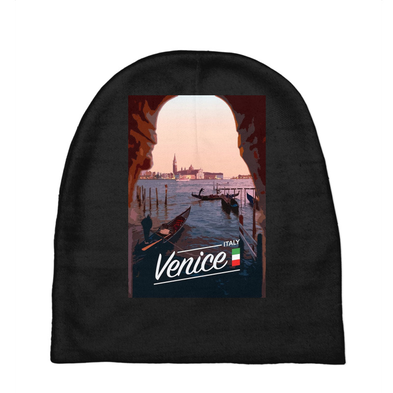 Venice Poster Baby Beanies by Willie S | Artistshot