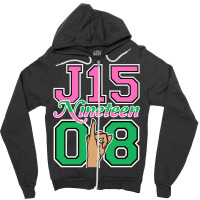 J15 Nineteen 08 Founder's Day Aka Women Hand Sign Sweat Zipper Hoodie | Artistshot