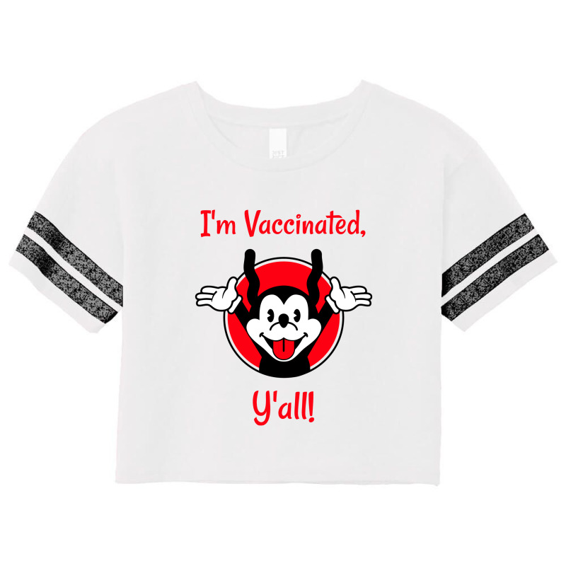 Happy Dog Vaccinated   Vaccinated Scorecard Crop Tee by obatpari | Artistshot