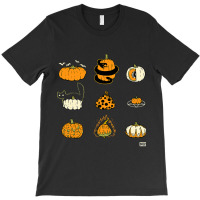 9 Pumpkins Halloween Spooky Fall Autumn 106 T-shirt | Artistshot