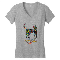 Namaste Cat Yoga Meditation Funny Women's V-neck T-shirt | Artistshot