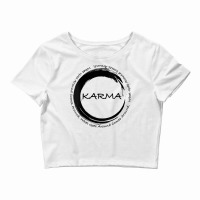 Womens Karma T Shirt What Goes Around Comes Around Funny Karma V Neck Crop Top | Artistshot