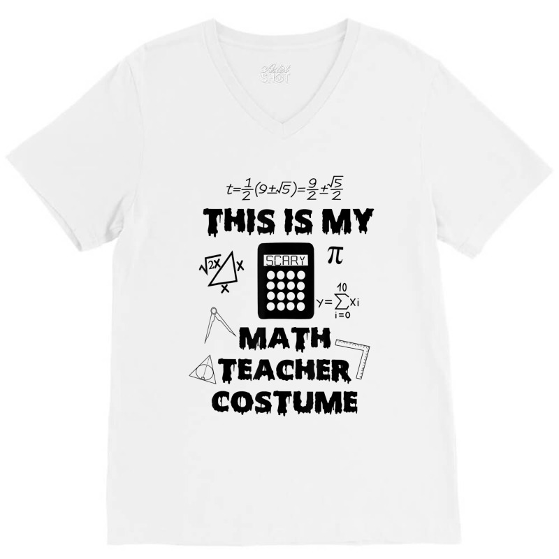 This Is My Scary Math Teacher Costume Halloween Cartoon Character V-neck Tee | Artistshot