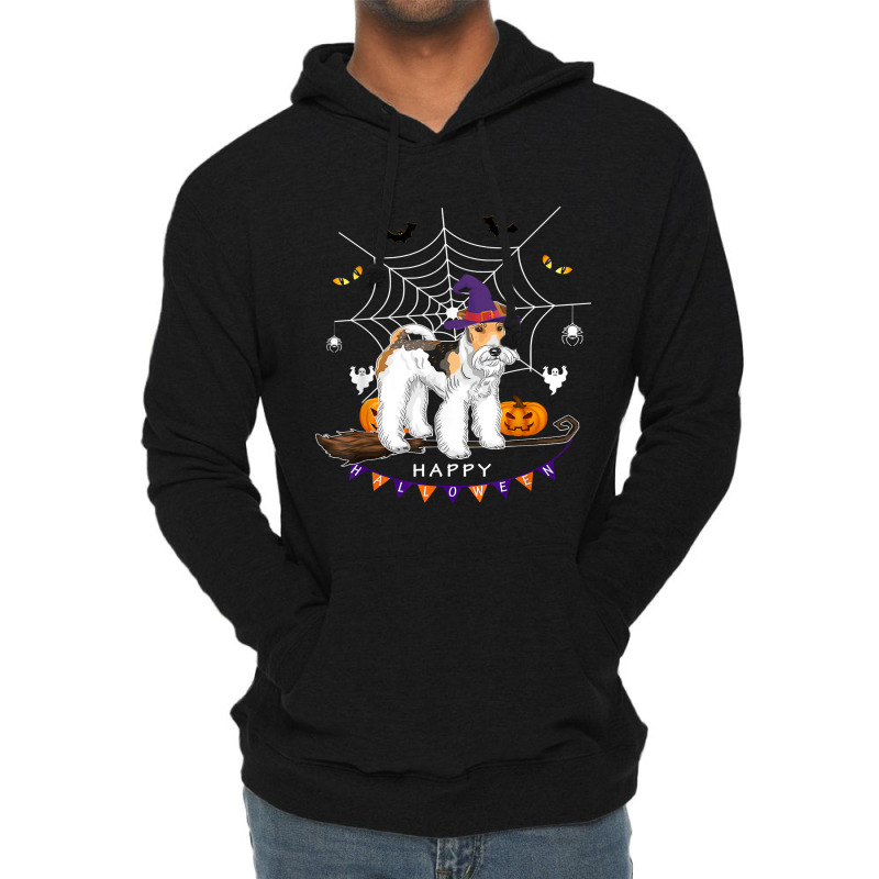 Airedale Witch Pumpkin Halloween Kids Mens Womens Dog Lover 172 Lightweight Hoodie | Artistshot