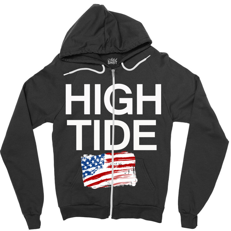 High Tide  America  Design Tees Zipper Hoodie by cogentprint | Artistshot