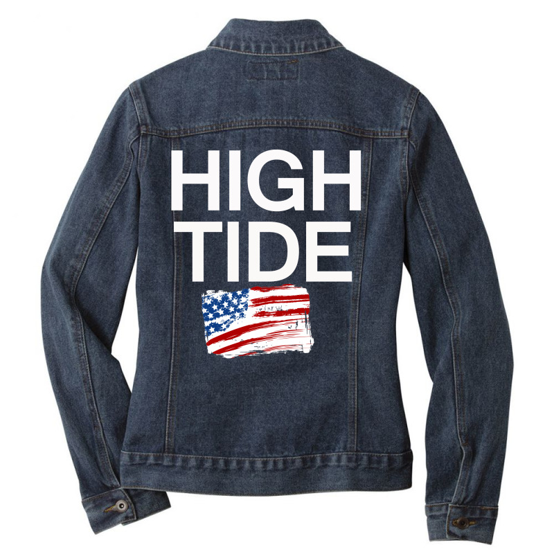 High Tide  America  Design Tees Ladies Denim Jacket by cogentprint | Artistshot