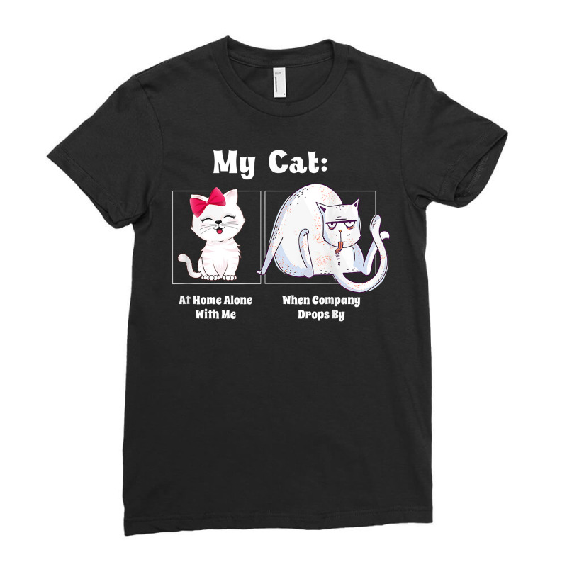 Funny Cat Meme Licking Cute Kitten T Shirt Ladies Fitted T-Shirt by CrespinoEllawyn | Artistshot