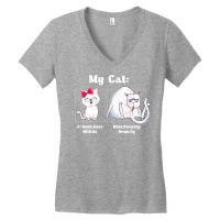 Funny Cat Meme Licking Cute Kitten T Shirt Women's V-neck T-shirt | Artistshot