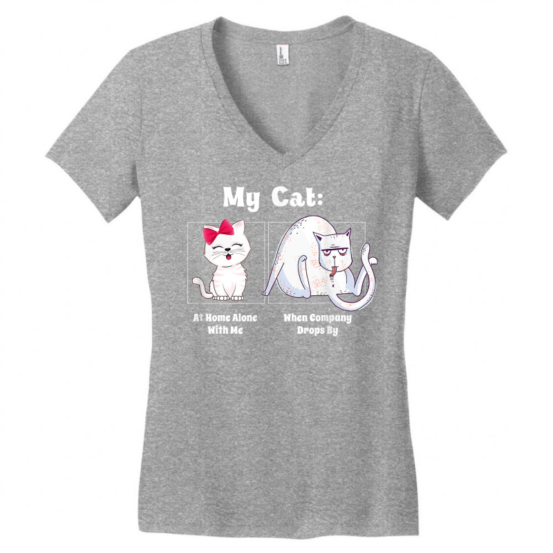 Funny Cat Meme Licking Cute Kitten T Shirt Women's V-Neck T-Shirt by CrespinoEllawyn | Artistshot