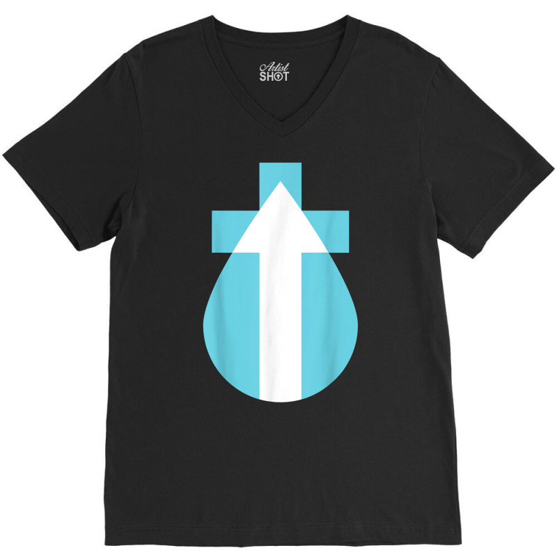 Water Baptism Cross  Holy Spirit Follower Lovers Gift T Shirt V-neck Tee | Artistshot