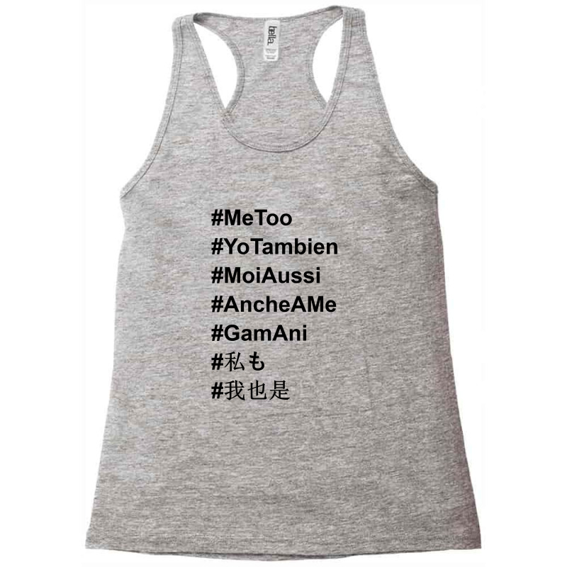 Metoo In All Languages   Metoo Racerback Tank by obatpari | Artistshot