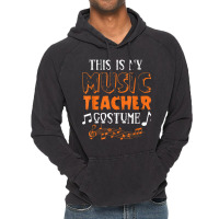 Funny This Is My Scary Music Teacher Halloween Costume Party Retro Vintage Hoodie | Artistshot