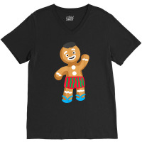 Gingerbread Man In Swimming Trunks  Christmas In July T Shirt V-neck Tee | Artistshot