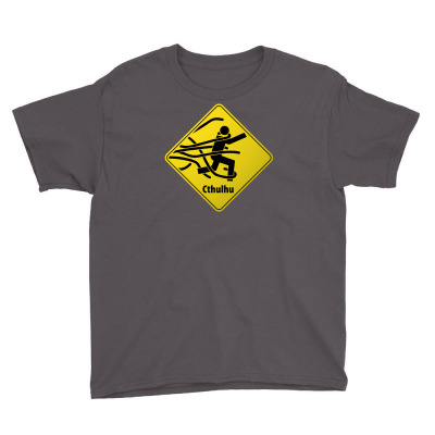 Cthul Danger Sign Youth Tee Designed By Chilistore