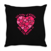 Cute 100 Days Of School And Still Loving It Heart Throw Pillow | Artistshot