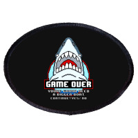 Game Over Shark Oval Patch | Artistshot
