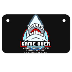 game over shark Motorcycle License Plate | Artistshot