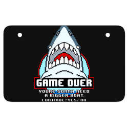 game over shark ATV License Plate | Artistshot