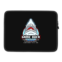 Game Over Shark Laptop Sleeve | Artistshot