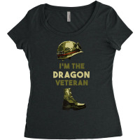 Patriot Soldier I'm The Dragon Veteran Music Vintage Retro Women's Triblend Scoop T-shirt | Artistshot