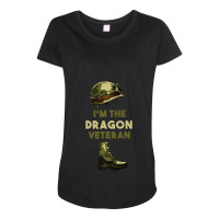 Patriot Soldier I'm The Dragon Veteran Music Vintage Retro Maternity Scoop Neck T-shirt | Artistshot