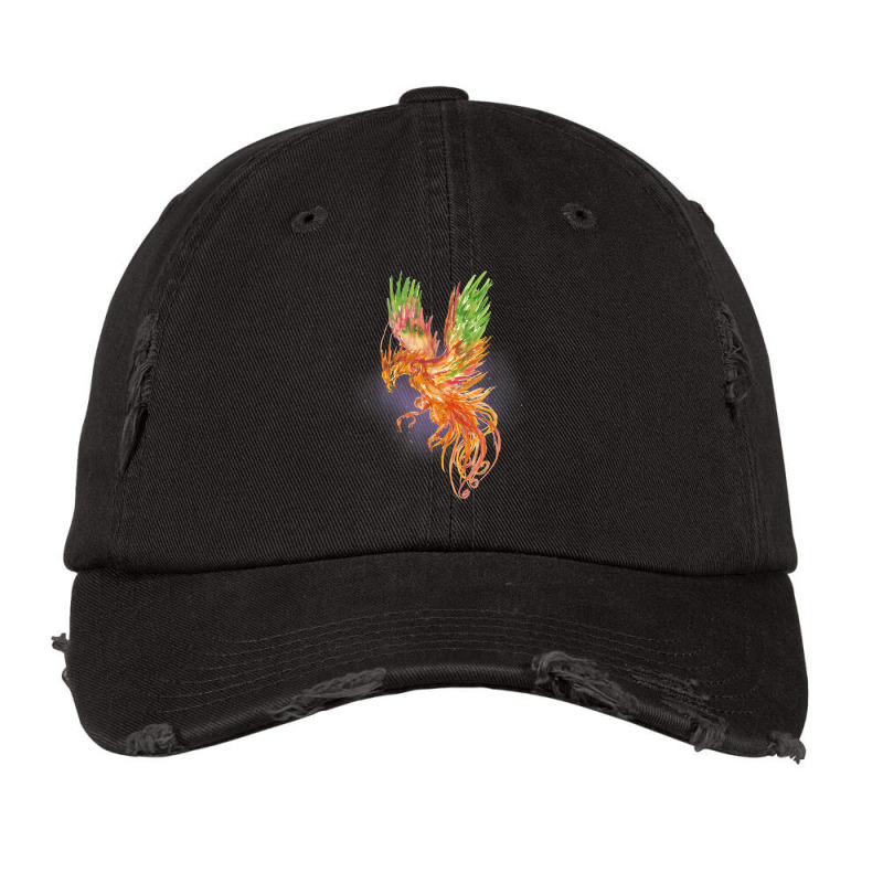 Phoenix Rising Watercolor Fantasy Mythical Mystic Funny Gift Vintage Cap by HailieDesign | Artistshot