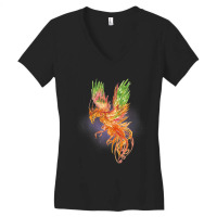 Phoenix Rising Watercolor Fantasy Mythical Mystic Funny Gift Women's V-neck T-shirt | Artistshot