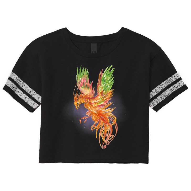 Phoenix Rising Watercolor Fantasy Mythical Mystic Funny Gift Scorecard Crop Tee by HailieDesign | Artistshot