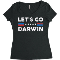 Lets Go Darwin Us Flag Vintage Women's Triblend Scoop T-shirt | Artistshot