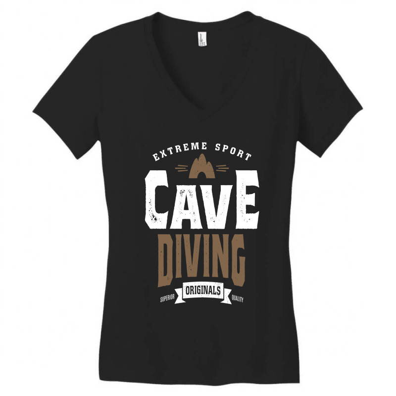 Cave Diving Art Women's V-Neck T-Shirt by cidolopez | Artistshot