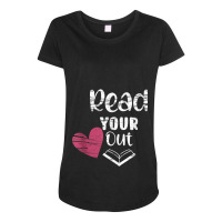 Read Your Heart Out Funny Book Lovers Character Animae Maternity Scoop Neck T-shirt | Artistshot