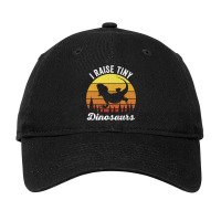 Retro I Raise Tiny Dinosaurs Funny Vintage Bearded Dragon Men Women Adjustable Cap | Artistshot